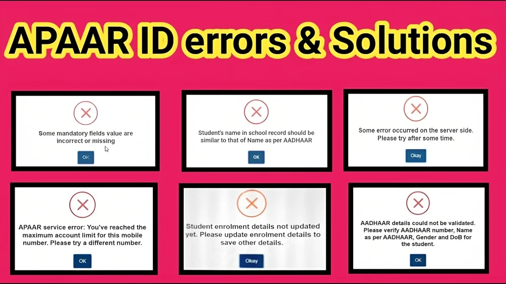 How to Correct Aadhaar Data Errors in UDISE+?
